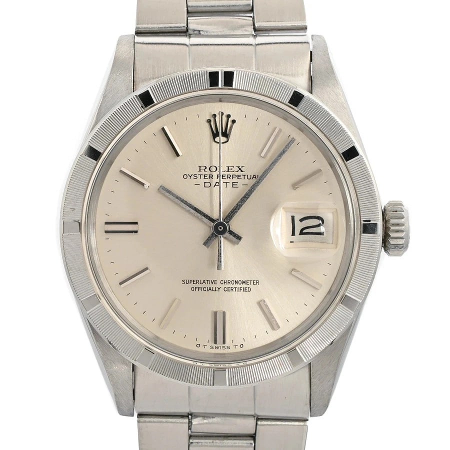 ROLEX OYSTER PERPETUAL DATE SILVER WATCH: Rolex Oyster Perpetual Date Silver Watch Brand: ROLEX Type/Style: Wristwatch Material: Case Material N/A Band Material Stainless Steel Color: Dial Color Size: Wrist Size 17.5cm Case Size 34mm Acce