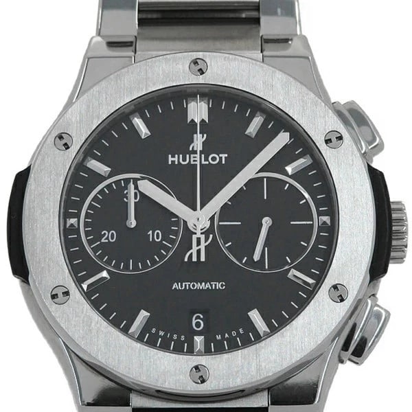 HUBLOT WATCH BLACK WATCH: Hublot Watch Black Watch Brand: HUBLOT Type/Style: Wristwatch Material: Case Material N/A Band Material N/A Color: Dial Color Black Size: Wrist Size 18cm Case Size 43mm Accessories: None A