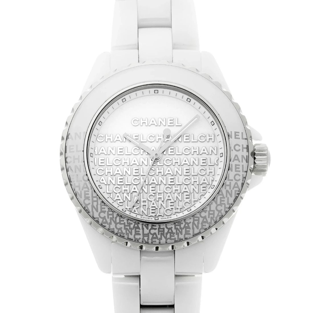 CHANEL J12 WHITE WATCH: Chanel J12 White Watch Brand: CHANEL Type/Style: Wristwatch Material: Band Material Ceramic Case Material Sapphire Crystal Color: Dial Color White Size: Wrist Size 17cm Case Size 33 x 33 mm Access