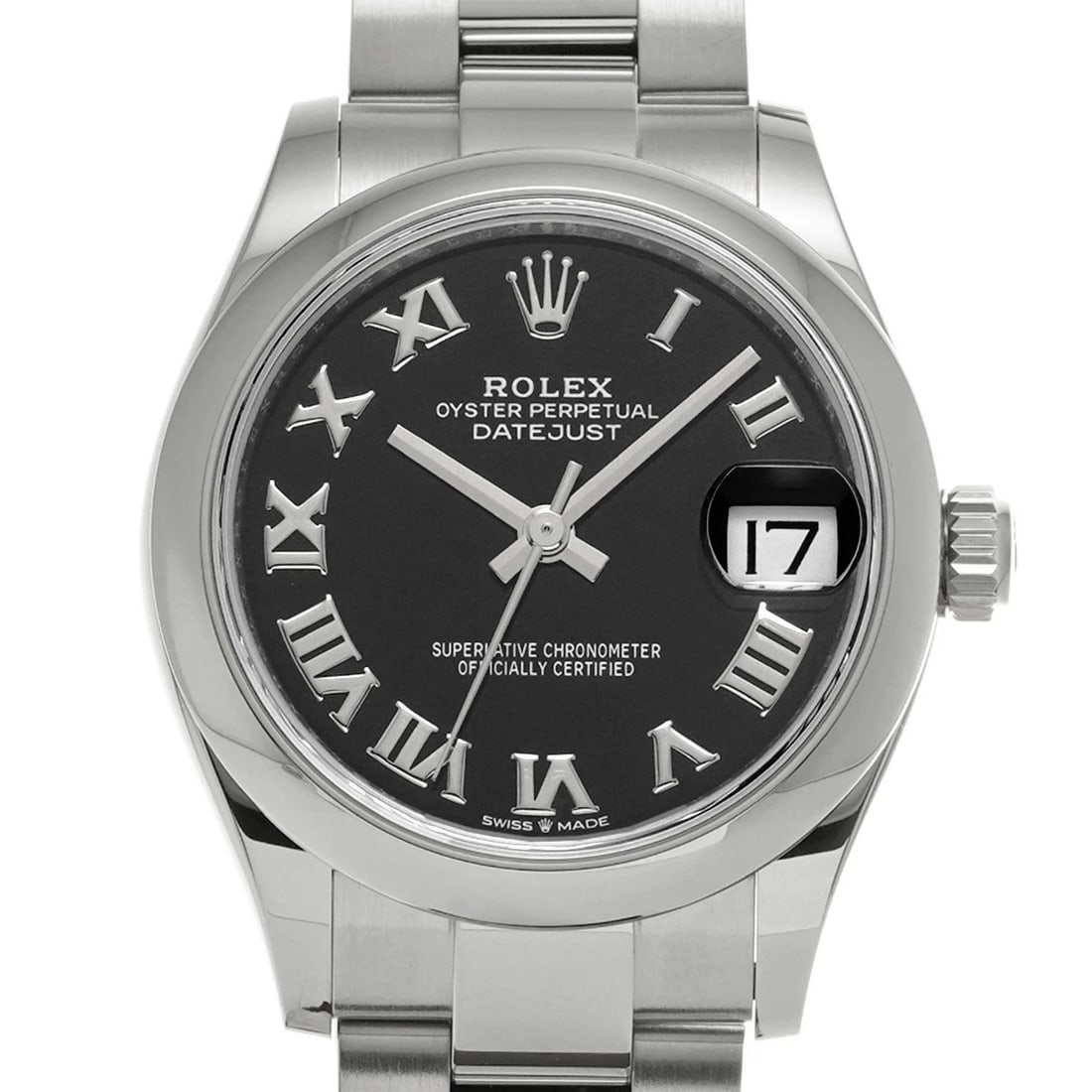 ROLEX DATEJUST BLACK WATCH - 4