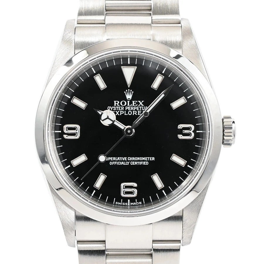 ROLEX BLACK WATCH: Rolex Black Watch Brand: ROLEX Type/Style: Wristwatch Material: Case Material N/A Band Material Stainless Steel Color: Dial Color Black Size: Wrist Size 17.5cm Case Size 36mm Accessories: None