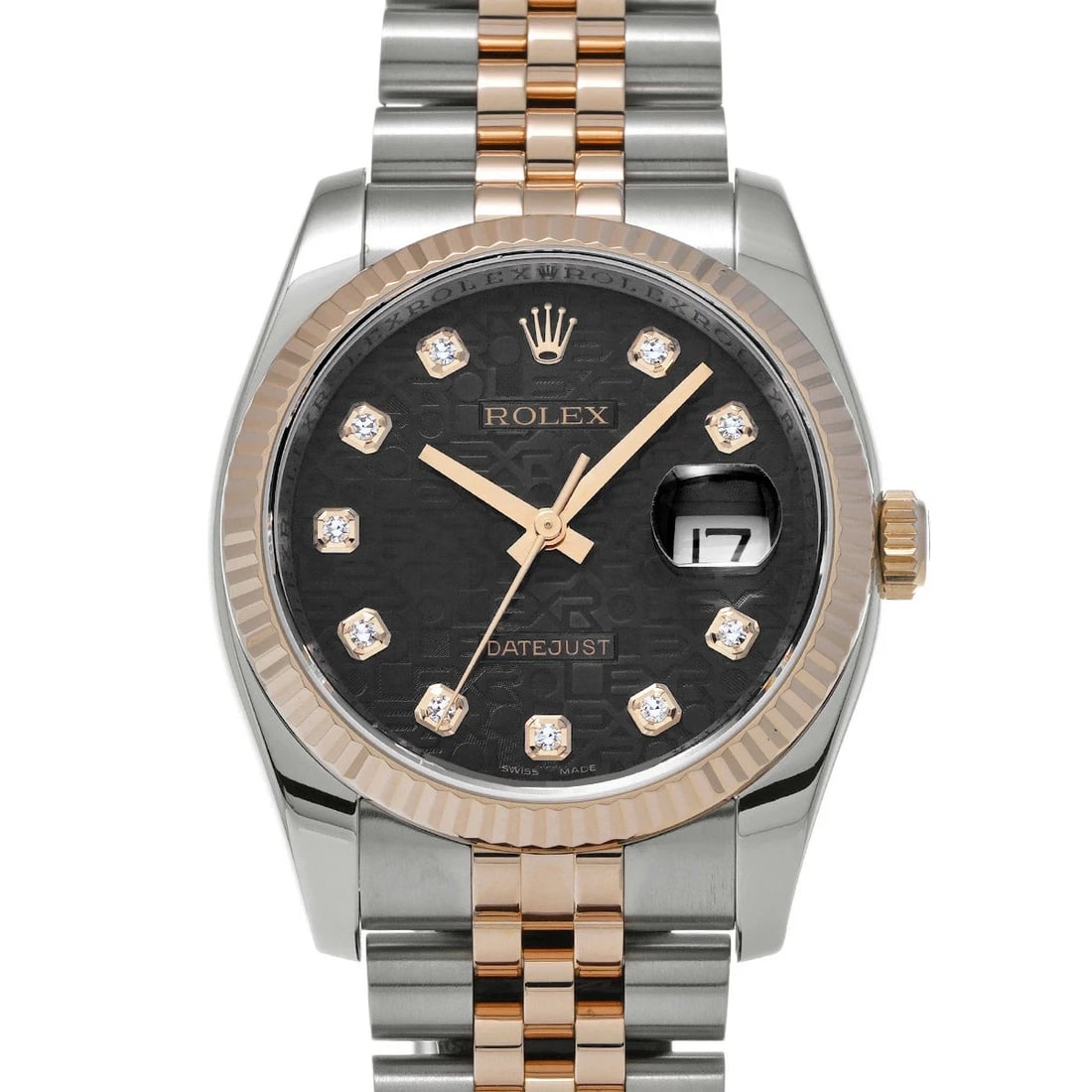 ROLEX DATEJUST BLACK WATCH: Rolex Datejust Black Watch Brand: ROLEX Type/Style: Wristwatch Material: Band Material Stainless Case Material Sapphire Crystal Color: Dial Color Black Size: Wrist Size 18.5cm Case Size 36 x 36 mm