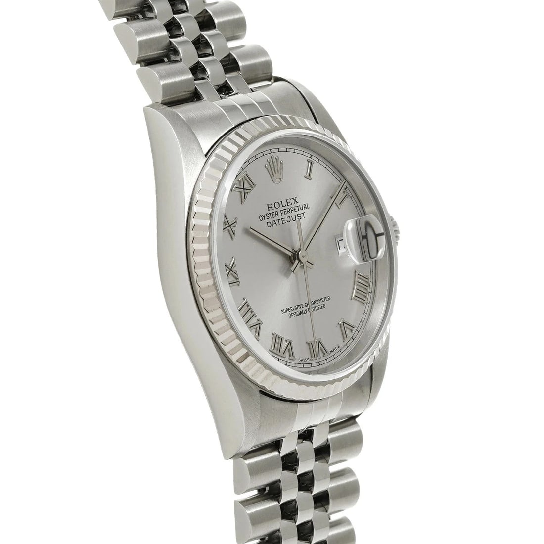 ROLEX DATEJUST SILVER WATCH - 3