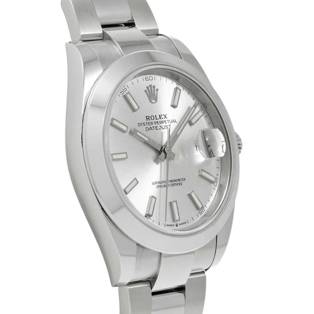ROLEX DATEJUST SILVER WATCH - 3