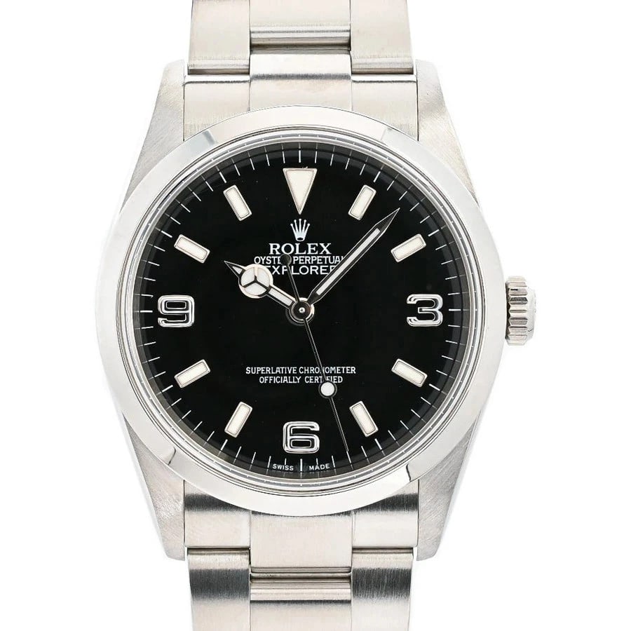 ROLEX BLACK WATCH: Rolex Black Watch Brand: ROLEX Type/Style: Wristwatch Material: Case Material N/A Band Material Stainless Steel Color: Dial Color Black Size: Wrist Size 17.5cm Case Size 36mm Accessories: None