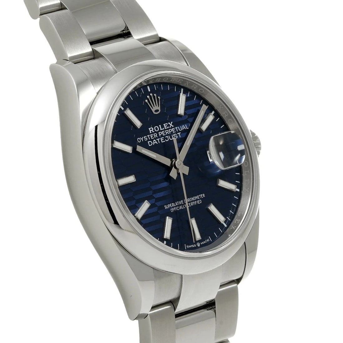 ROLEX DATEJUST BLUE WATCH - 3
