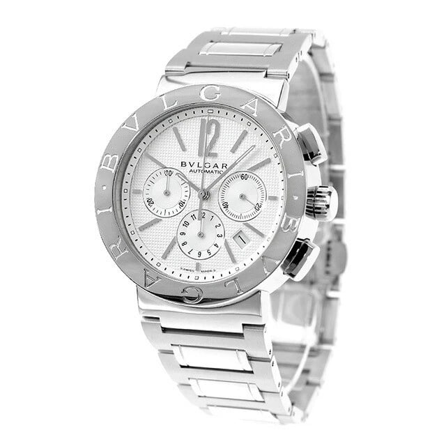BVLGARI SILVER CHRONOGRAPH AUTOMATIC WATCH: Bvlgari Silver Chronograph Automatic Watch Brand: Bvlgari Type/Style: Wristwatch Material: Case Material Stainless Steel Band Material Stainless Steel Color: Dial Color Band Color Silver Case Color