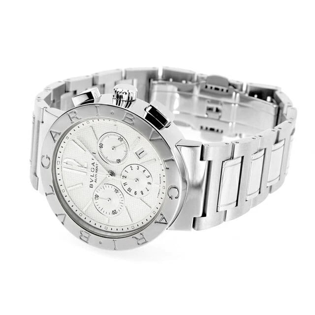 BVLGARI SILVER CHRONOGRAPH AUTOMATIC WATCH - 3