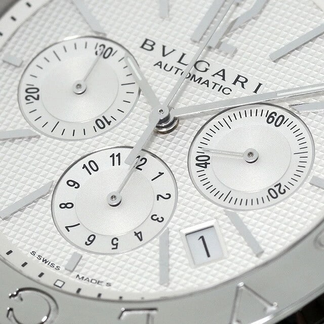 BVLGARI SILVER CHRONOGRAPH AUTOMATIC WATCH - 4