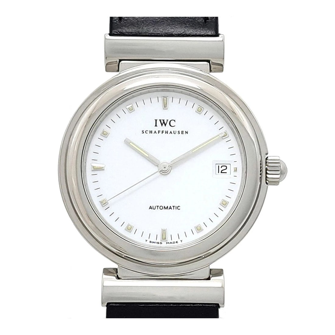 IWC WHITE WATCH: Iwc White Watch Brand: IWC Type/Style: Wristwatch Material: Case Material N/A Band Material Stainless Steel Color: Dial Color White Size: Wrist Size 16cm?20cm Case Size 37mm Accessories: None