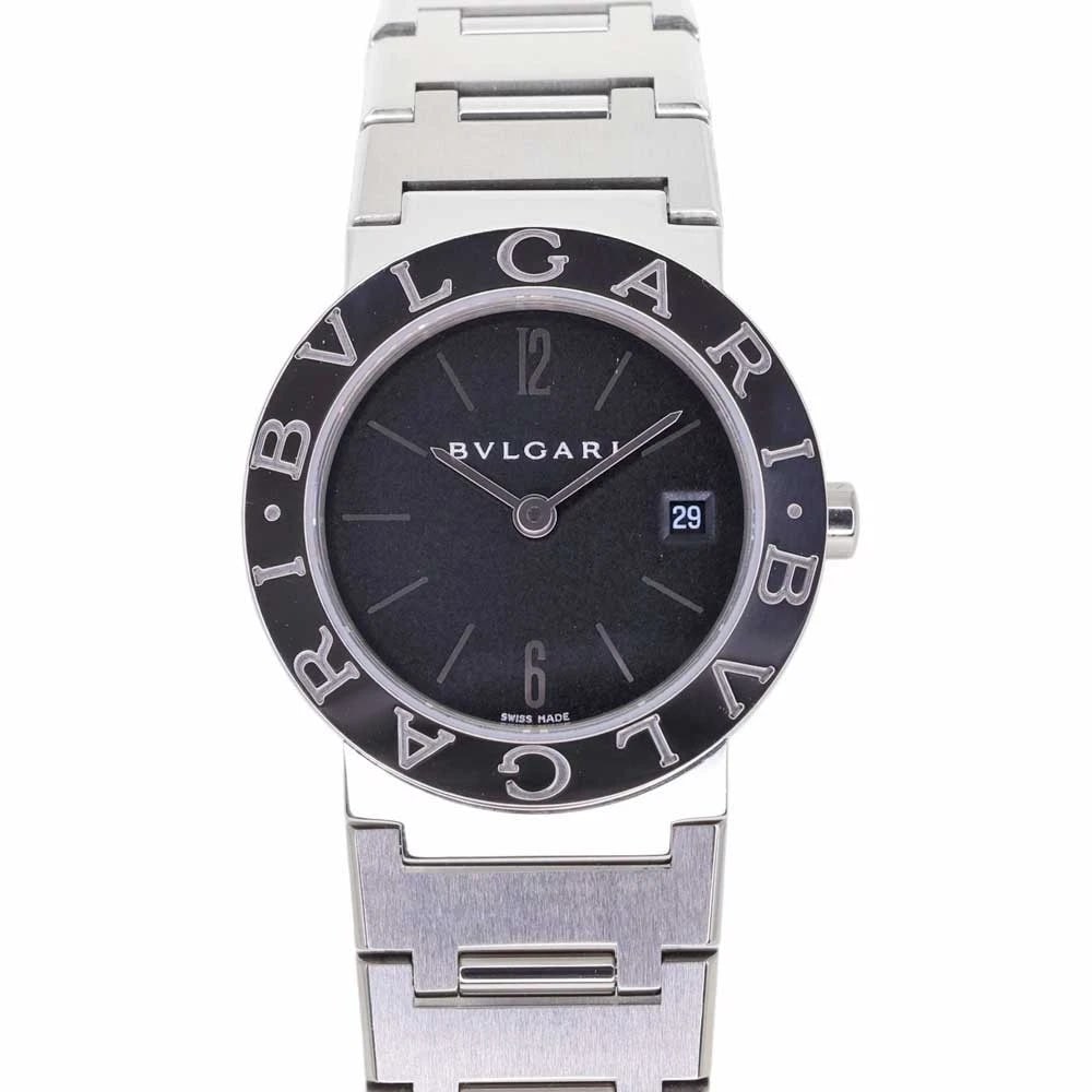 BVLGARI QUARTZ BLACK WATCH: Bvlgari Quartz Black Watch Brand: BVLGARI Type/Style: Wristwatch Material: Case Material N/A Band Material N/A Color: Dial Color Black Size: Wrist Size 17.0cm Case Size 26.0mm Accessories: None