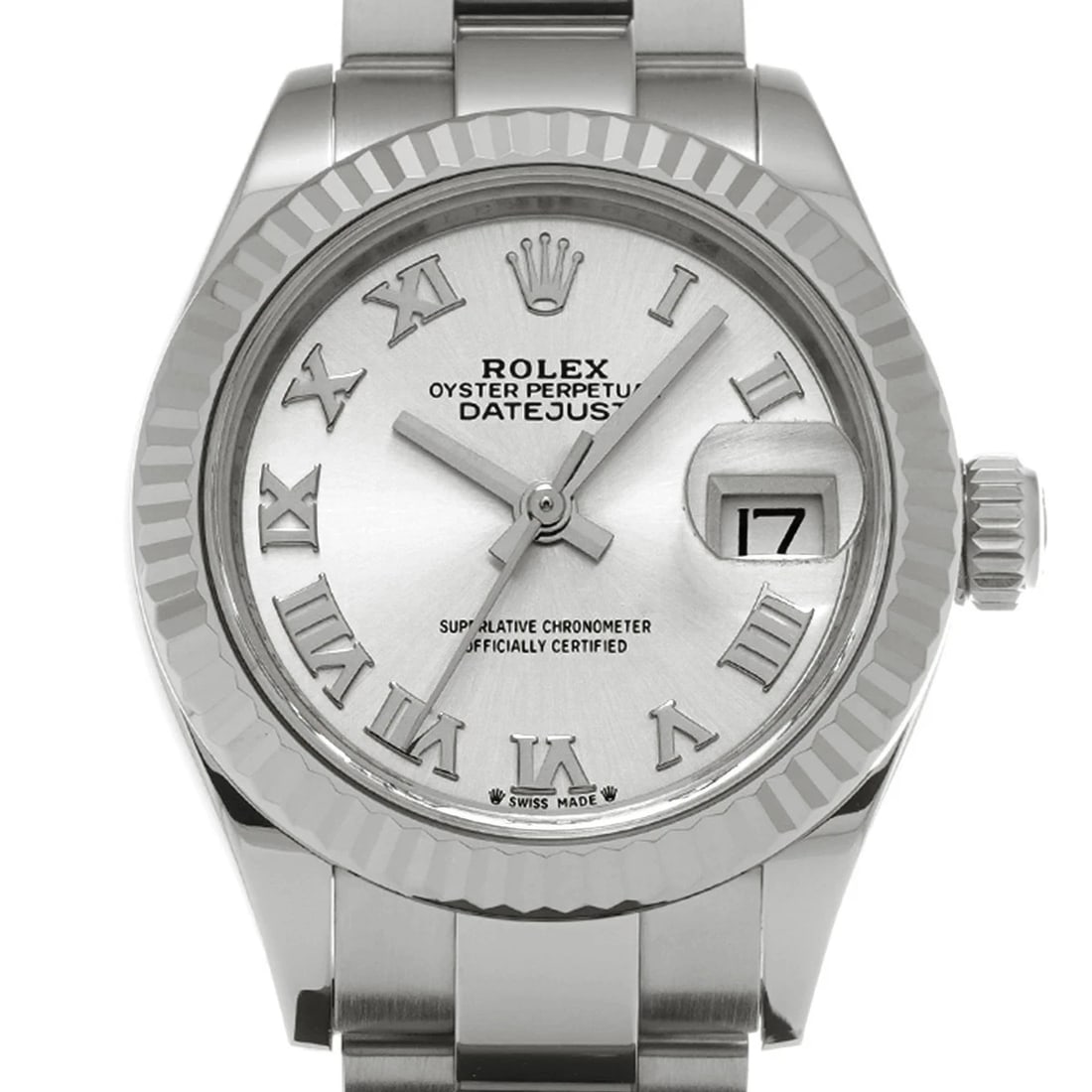 ROLEX DATEJUST SILVER WATCH - 4