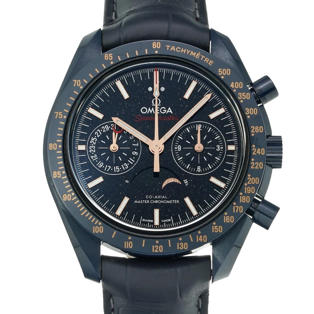 OMEGA WATCH BLUE WATCH: Omega Watch Blue Watch Brand: OMEGA Type/Style: Wristwatch Material: Band Material Blue Ceramic Case Material Sapphire Crystal Color: Dial Color Blue Size: Wrist Size 20.5cm Case Size 49.8 x 44.2 mm