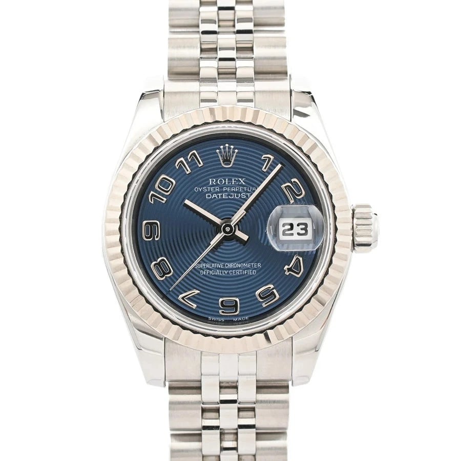 ROLEX DATEJUST BLUE WATCH: Rolex Datejust Blue Watch Brand: ROLEX Type/Style: Wristwatch Material: Band Material Stainless Steel/White Gold/ Case Material N/A Color: Dial Color Blue Size: Wrist Size 16cm Case Size 26mm