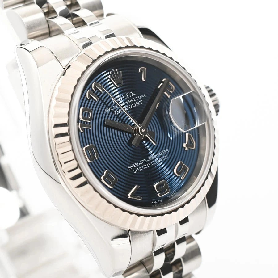 ROLEX DATEJUST BLUE WATCH - 3