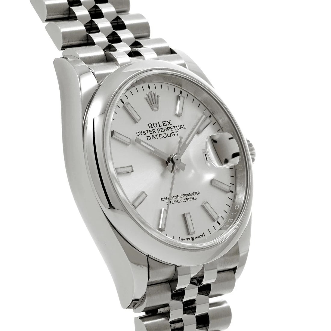 ROLEX DATEJUST SILVER WATCH - 3