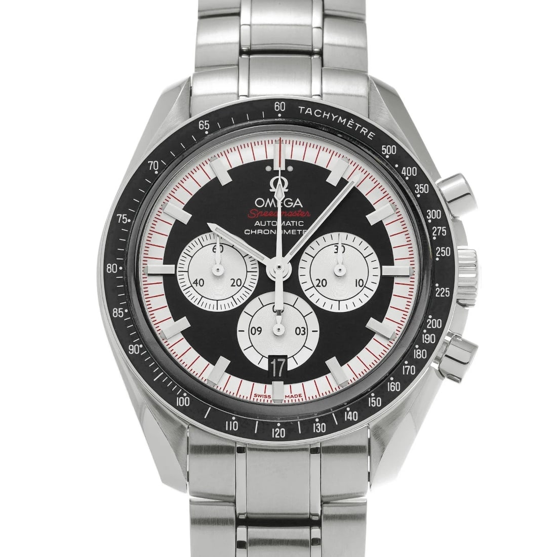 OMEGA SPEEDMASTER MICHAEL SCHUMACHER WATCH: Omega Speedmaster Michael Schumacher Watch Brand: OMEGA Type/Style: Wristwatch Material: Band Material Stainless Case Material Sapphire Crystal Color: Dial Color Black Size: Wrist Size 20cm Case Size 