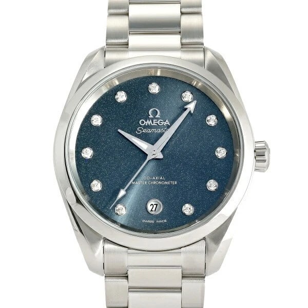 OMEGA SEAMASTER AQUA TERRA BLUE WATCH: Omega Seamaster Aqua Terra Blue Watch Brand: OMEGA Type/Style: Wristwatch Material: Case Material Stainless Steel Band Material Stainless Steel Color: Dial Color Dial Color Blue Size: Case Size 38 mm