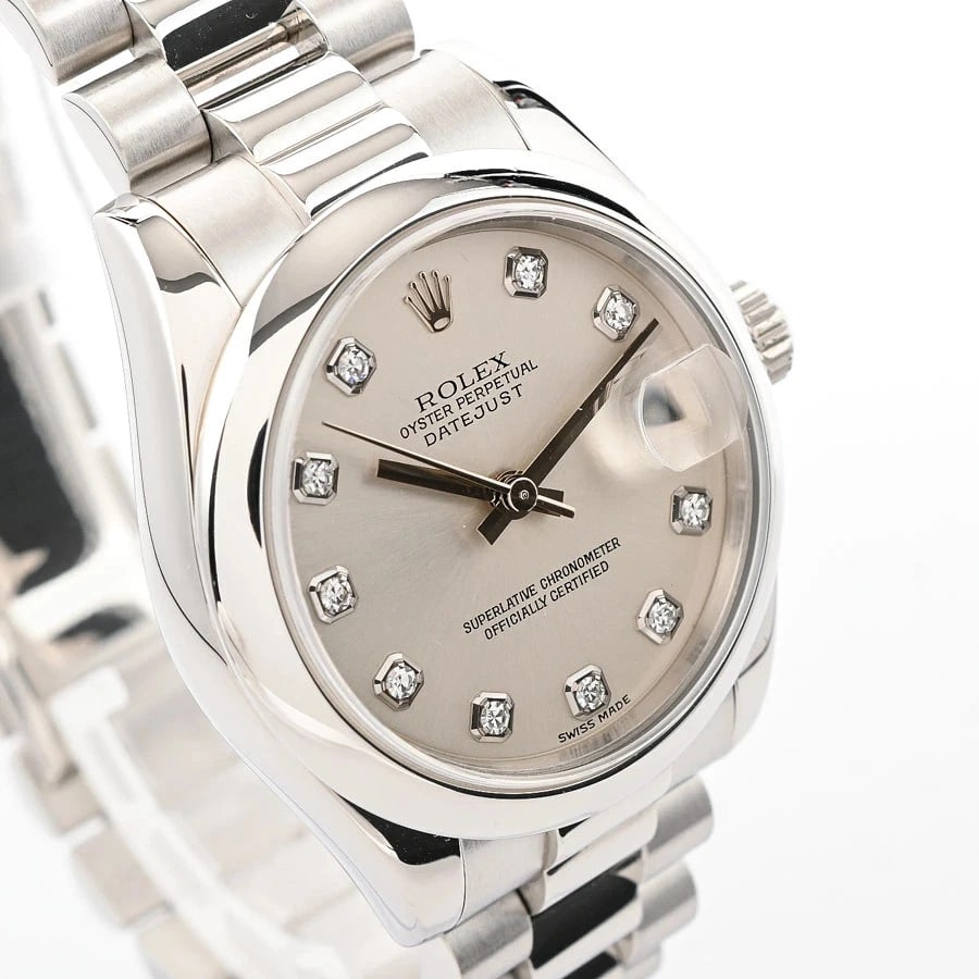 ROLEX DATEJUST SILVER WATCH - 4