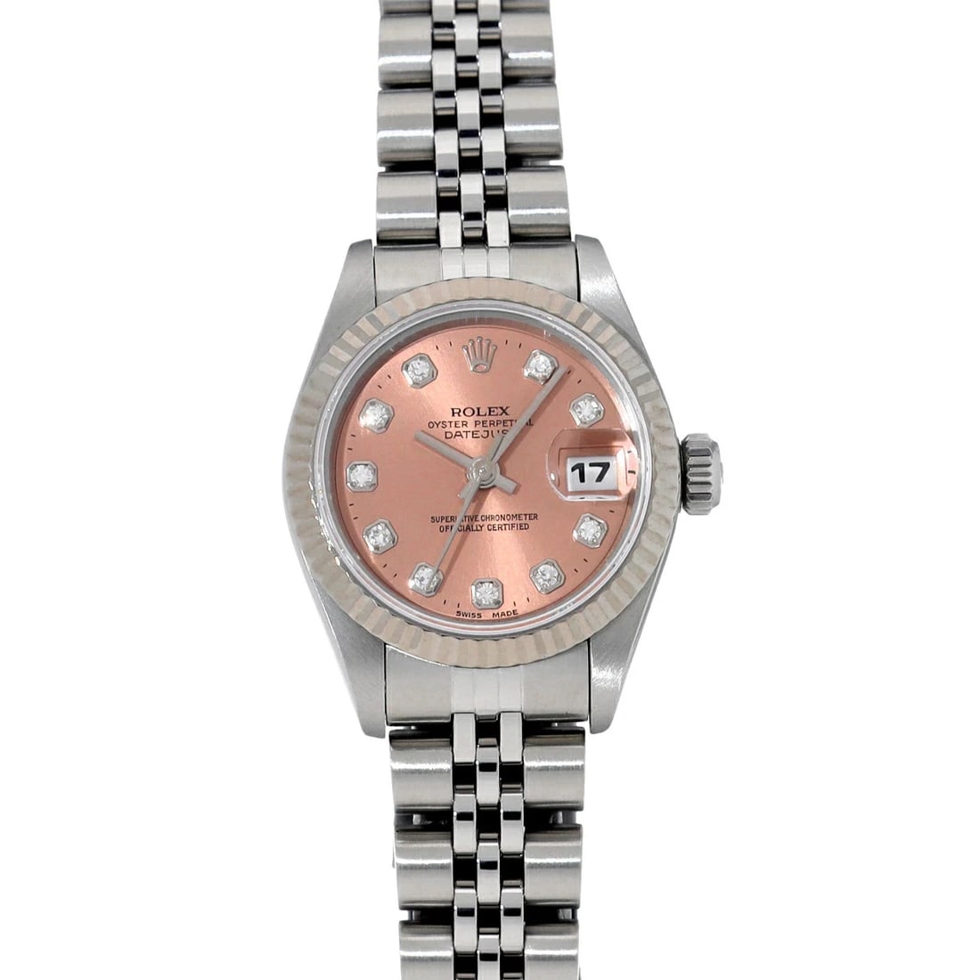 ROLEX DATEJUST PINK WATCH: Rolex Datejust Pink Watch Brand: ROLEX Type/Style: Wristwatch Material: Band Material Stainless Case Material Sapphire Crystal Color: Dial Color Pink Size: Wrist Size 16cm Case Size 26 x 26 mm