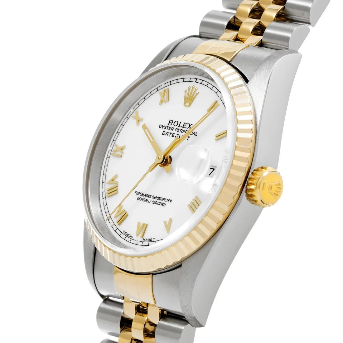 ROLEX DATEJUST WHITE WATCH - 2