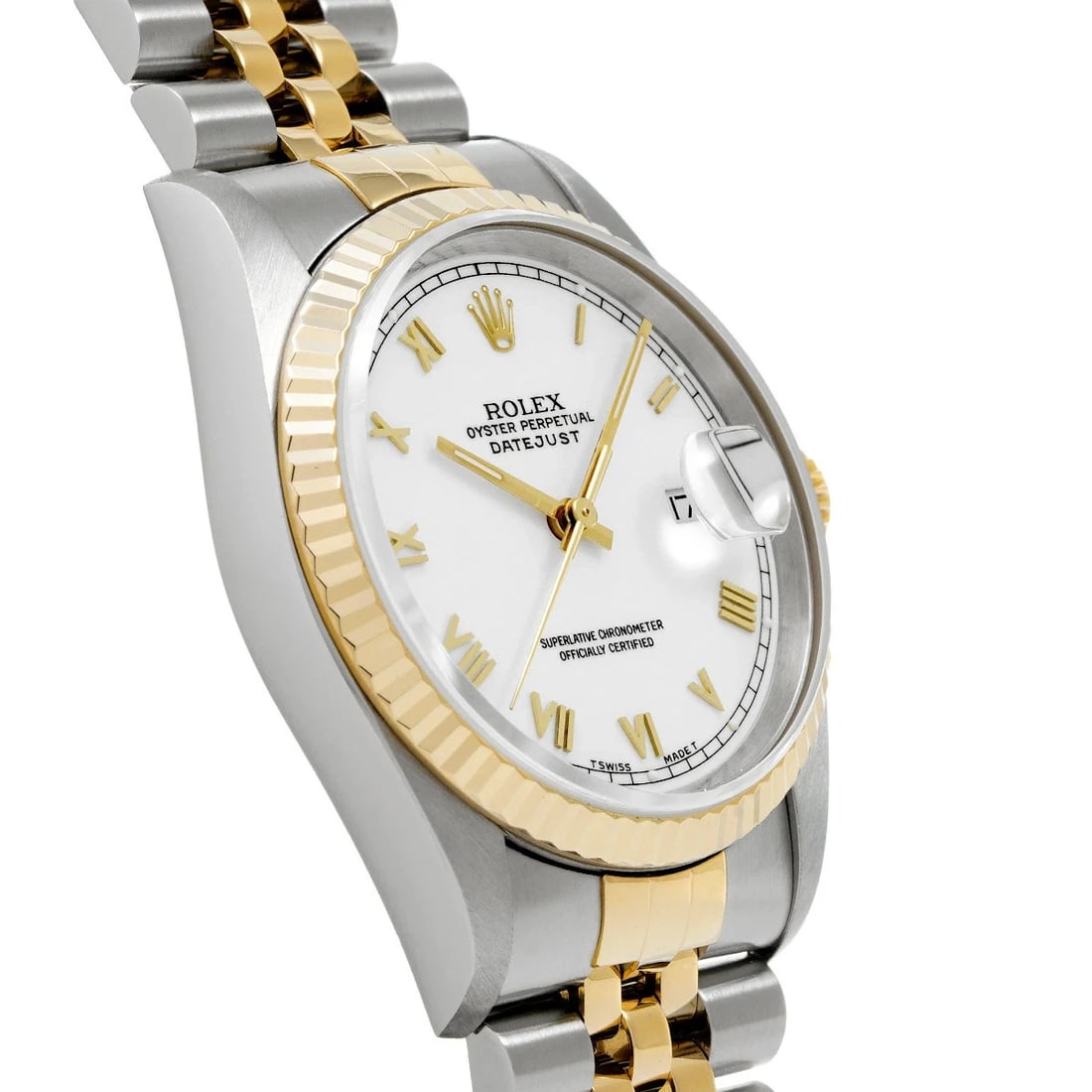 ROLEX DATEJUST WHITE WATCH - 3