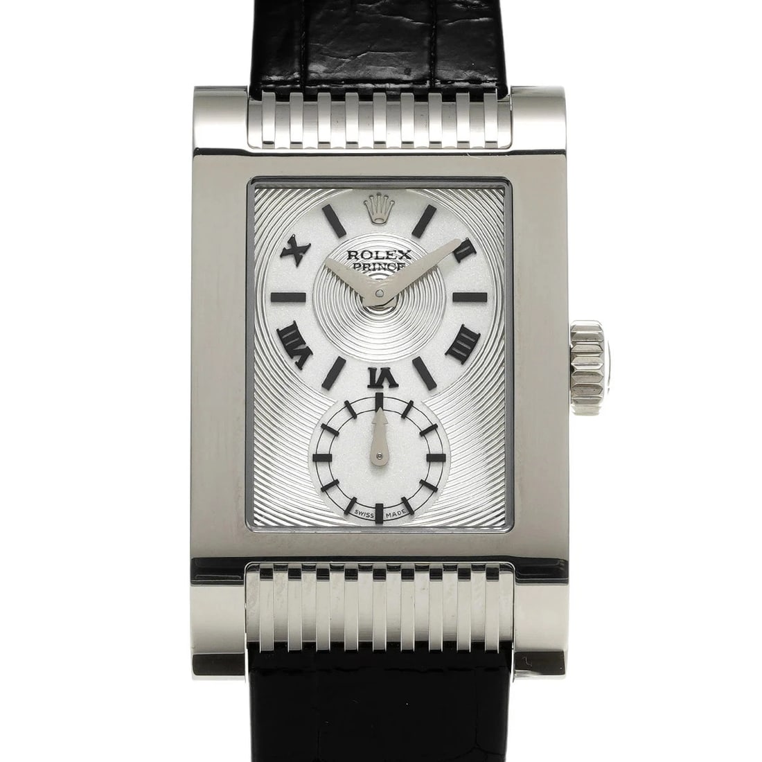 ROLEX PRINCE SILVER WATCH: Rolex Prince Silver Watch Brand: ROLEX Type/Style: Wristwatch Material: Band Material White Gold Case Material Sapphire Crystal Color: Dial Color Silver Size: Wrist Size 17cm Case Size 44 x 27 mm