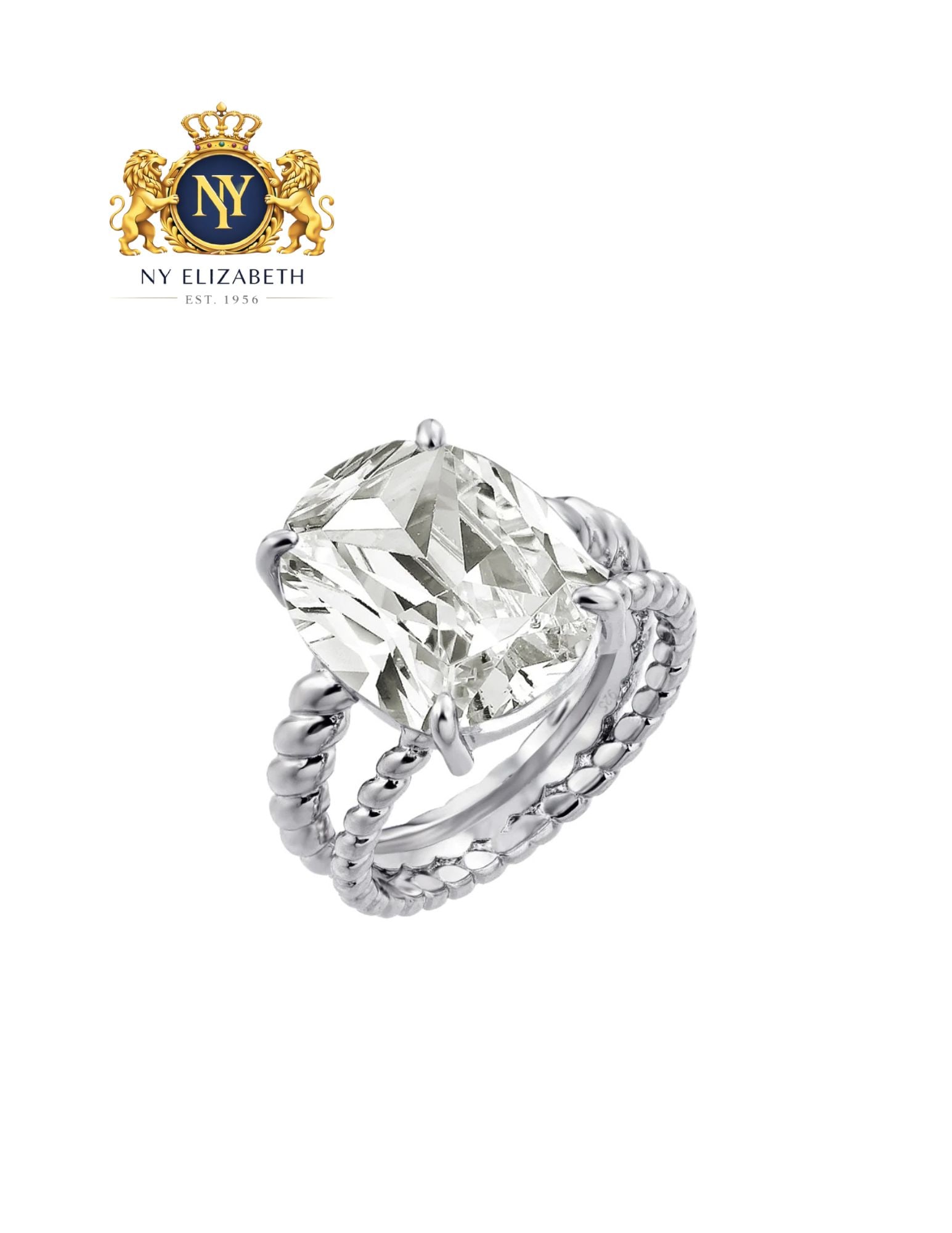 SILVER 925 RHODIUM PLATED CLEAR OVAL BEAD RING: Silver 925 Rhodium Plated Clear Oval CZ Bead Ring Metal: 926 Sterling Silver Plating: Nickel Free Rhodium Plated Stone: Center CZ Stone Ring Size:: 6 US Accessories: None Notice: When purchasing pr