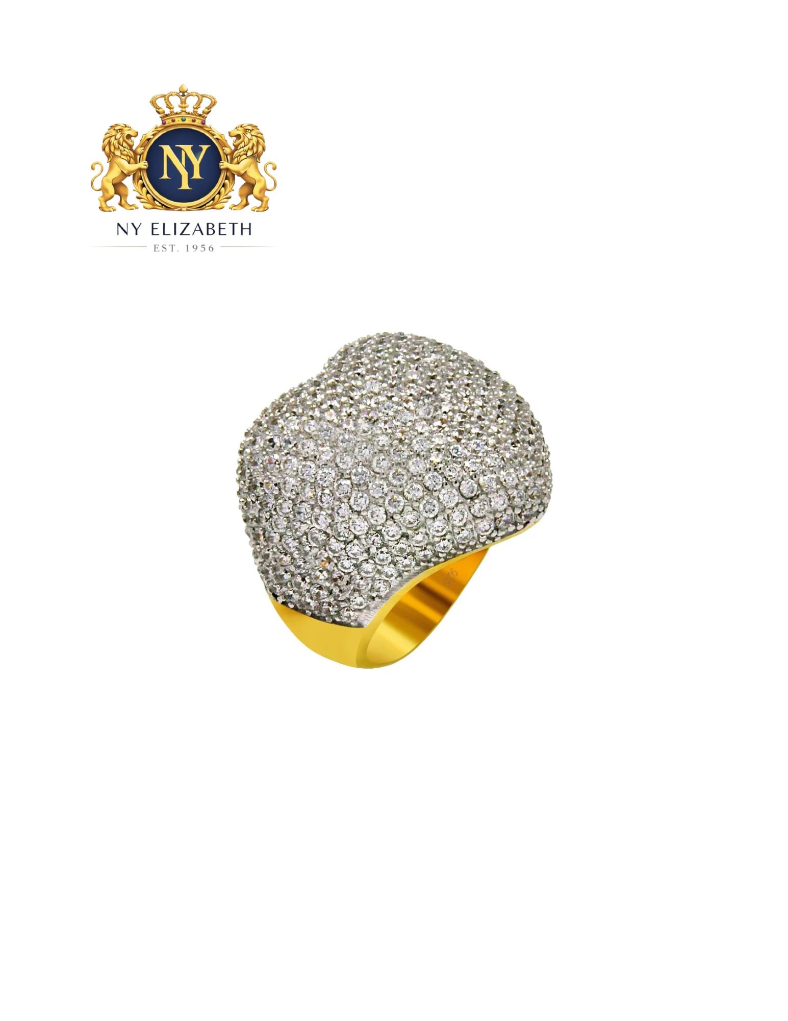 CLEARANCE-SILVER 925 GOLD PLATED CLEAR ROUND HEART RING: Clearance-Silver 925 Gold Plated Clear CZ Round Heart Ring Metal: 925 Sterling Silver Plating: Nickel Free Rhodium Plated Stone: CZ Stones Ring Size:: 6 US Accessories: None Notice: When purchasing