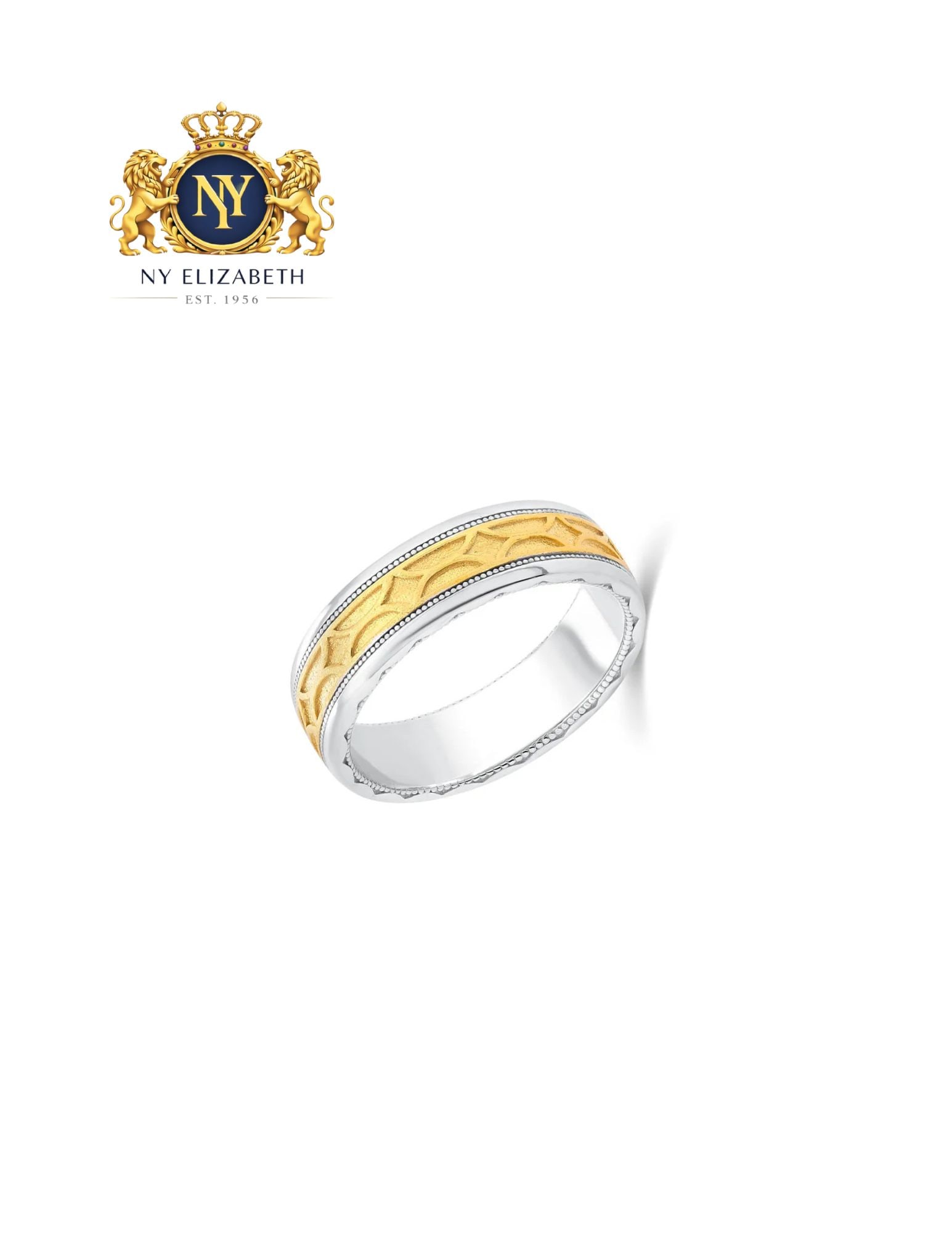 TWO-TONE PLATED 925 STERLING SILVER RING - 3
