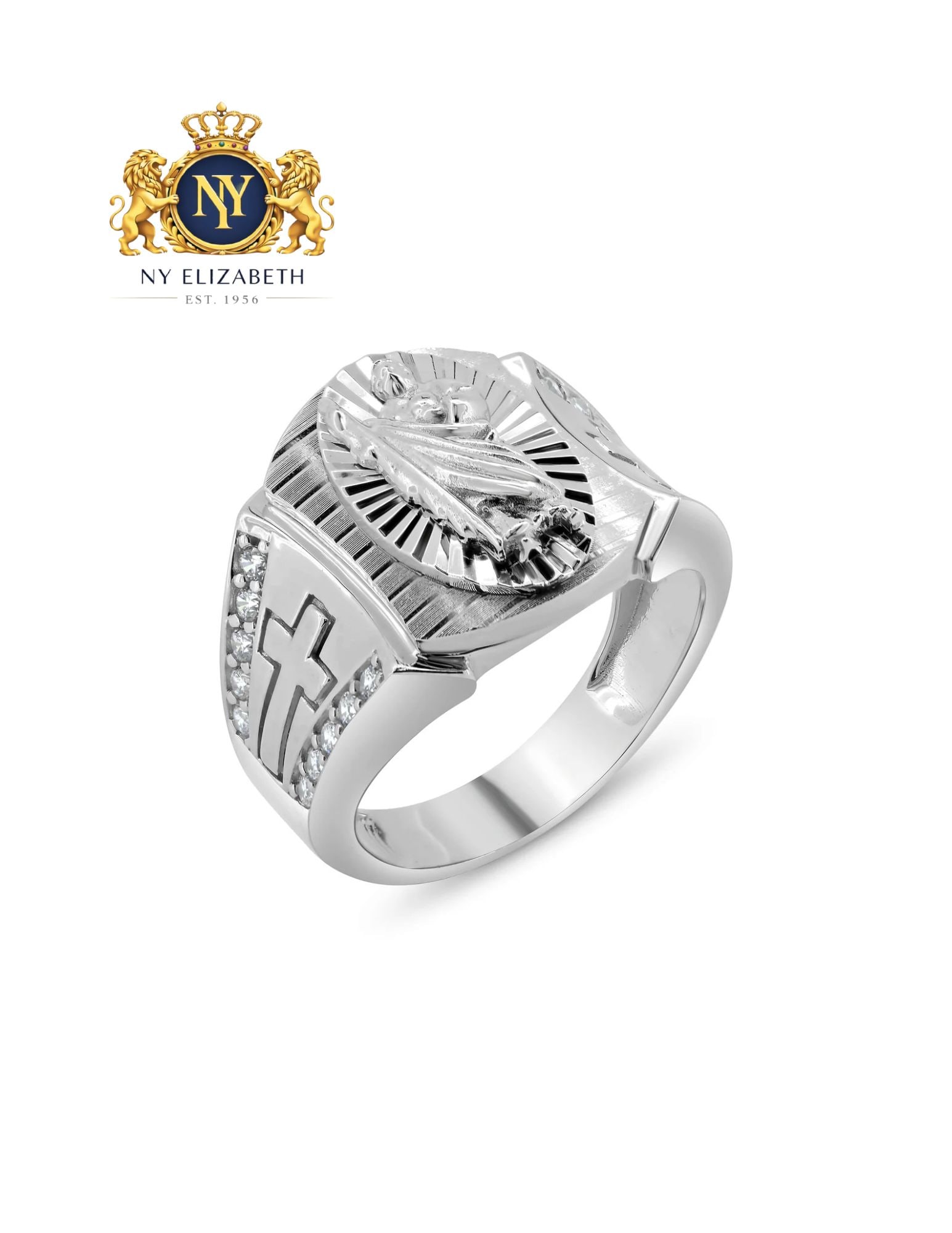 RHODIUM PLATED 925 STERLING SILVER DIAMOND RING: Rhodium Plated 925 Sterling Silver Diamond CZ Ring Metal: 925 Sterling Silver Plating: Nickel Free Rhodium Plated Ring Size:: 11 US Accessories: None Notice: When purchasing pre-owned goods, please re