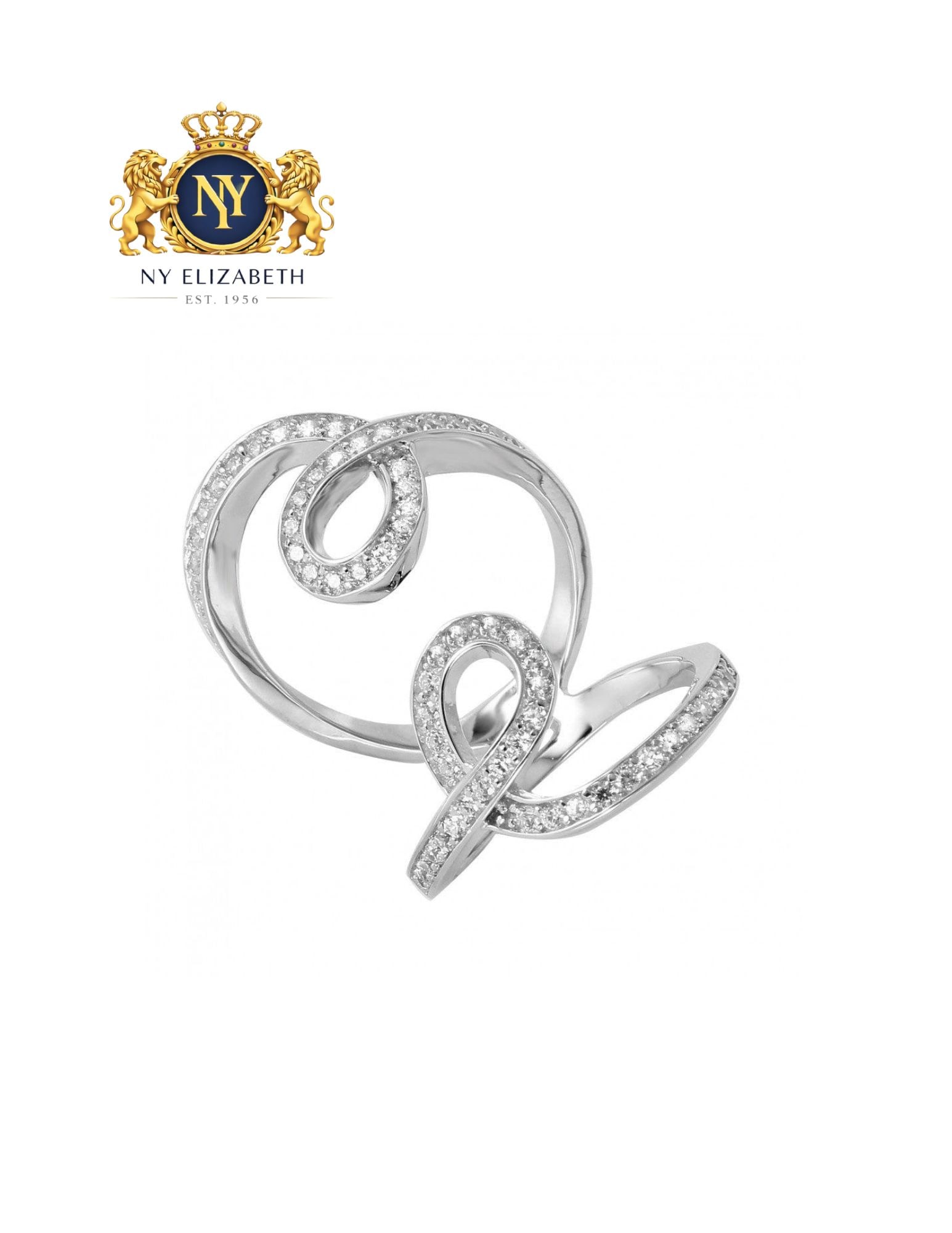 SILVER 925 RHODIUM PLATED DOUBLE LOOPED RING: Silver 925 Rhodium Plated Double Looped CZ Ring Metal: 925 Sterling Silver Plating: Nickel Free Rhodium Plated Stone: CZ Stone Ring Size:: 9 US Accessories: None Notice: When purchasing pre-owned g