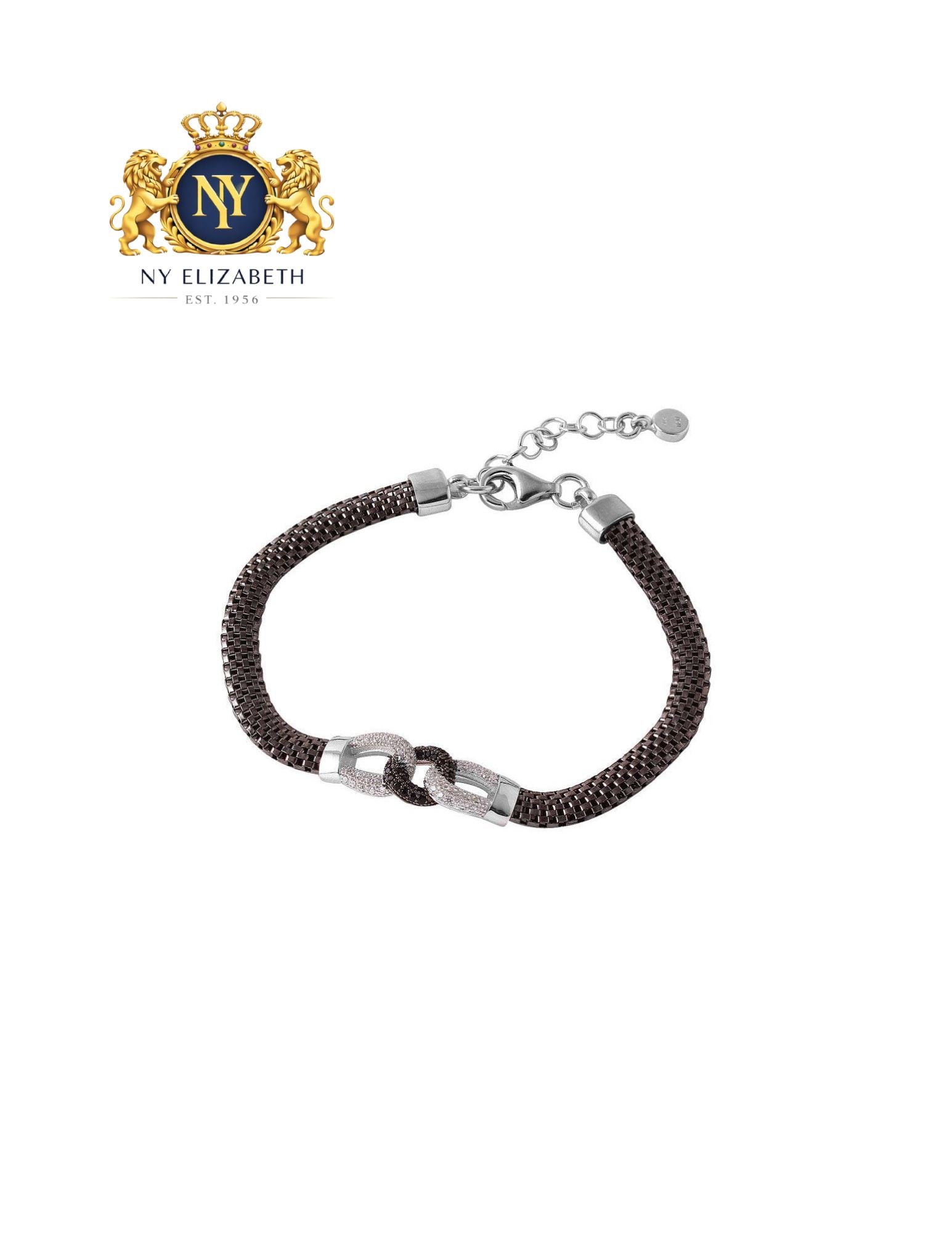 SILVER 925 BLACK RHODIUM PLATED INTERTWINED ITALIAN BRACELET: Silver 925 Black Rhodium Plated Intertwined CZ Italian Bracelet Metal: 925 Sterling Silver Plating: Rhodium Plated Stone: cubic zirconia Length: None Accessories: None Notice: When purchasing pre-o