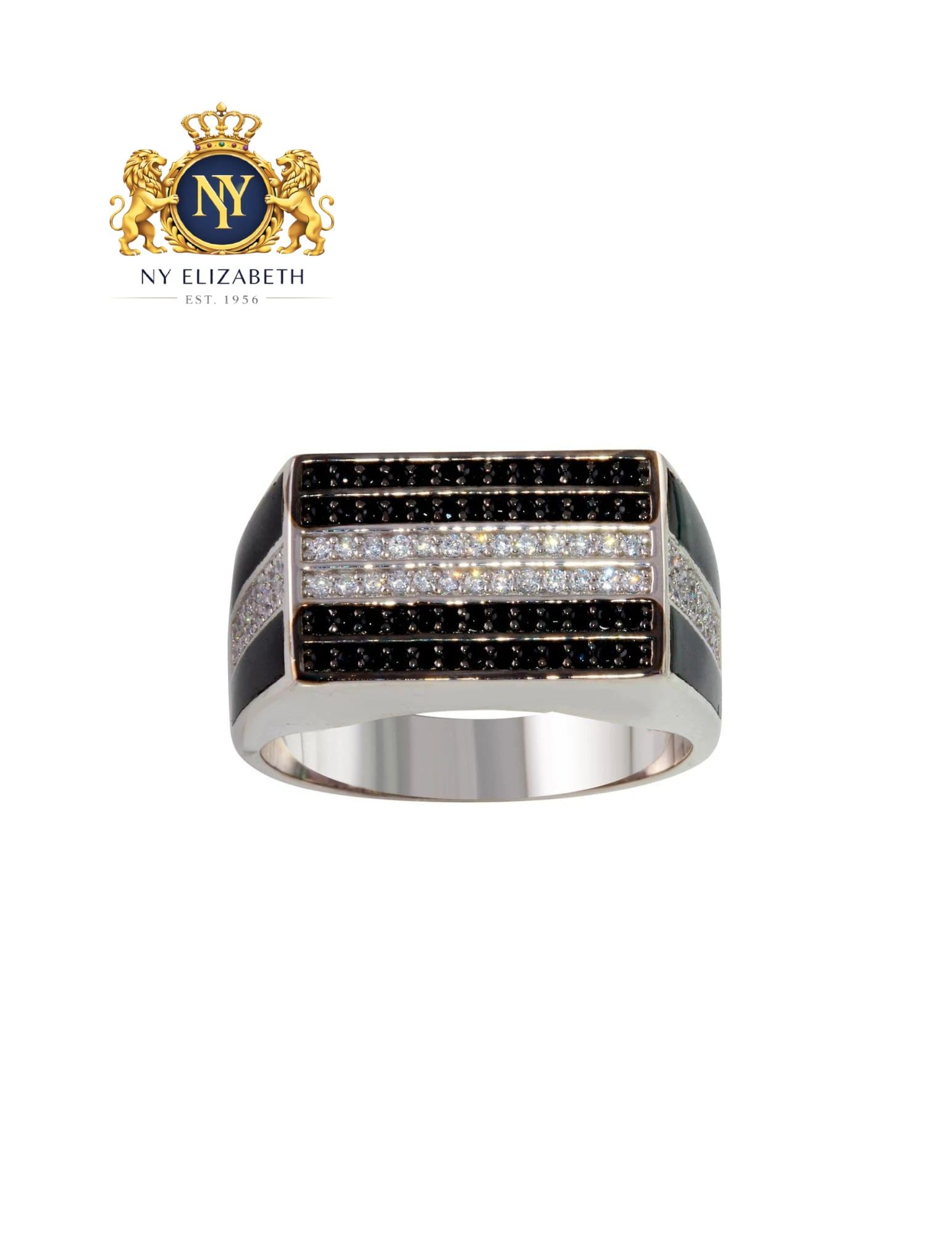 RHODIUM PLATED 925 STERLING SILVER RECTANGLE RING WITH CZ: Rhodium Plated 925 Sterling Silver Rectangle Ring with CZ Metal: 925 Sterling Silver Plating: Nickel Free Rhodium Plated Stone: Cubic Zirconia Stones Ring Size:: 10 US Accessories: None Notice: Whe