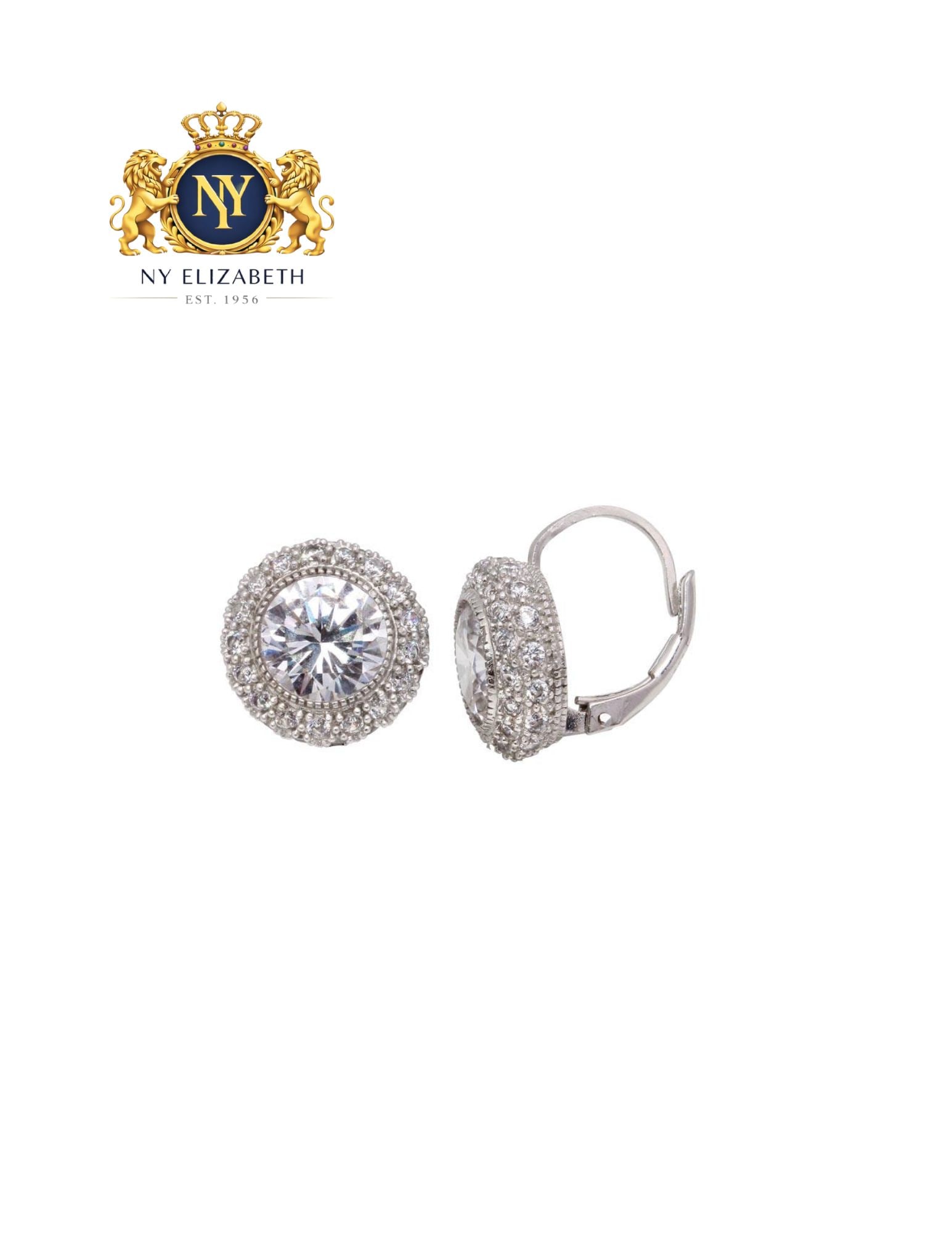 SILVER 925 RHODIUM PLATED ROUND HOOK EARRINGS: Silver 925 Rhodium Plated Round CZ Hook Earrings Metal: 925 Sterling Silver Plating: Nickel Free Rhodium Plated Stone: Cubic Zirconia Stones Dimensions: 17mm x 13mm Length: None Accessories: None