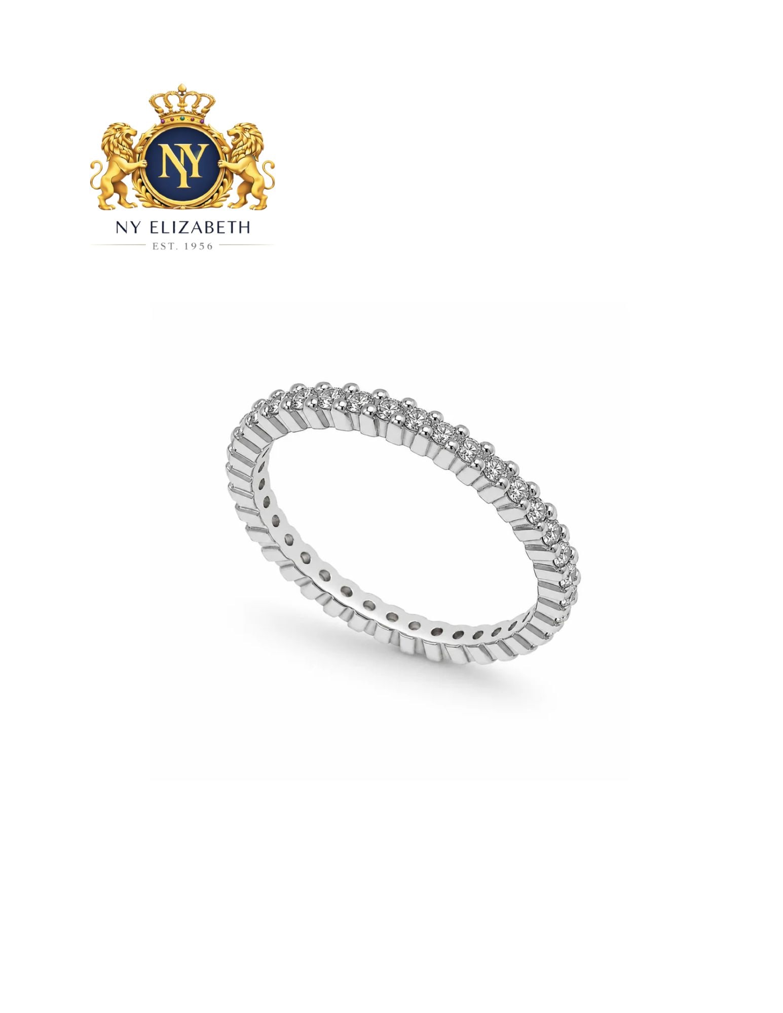 RHODIUM PLATED 925 STERLING SILVER LAB GROWN DIAMOND BAND RING: Rhodium Plated 925 Sterling Silver Lab Grown Diamond Band Ring Metal: 925 Sterling Silver Plating: Rhodium Plated Stone: Lab Grown Diamonds Ring Size:: 6.5 US Accessories: None Notice: When purchas
