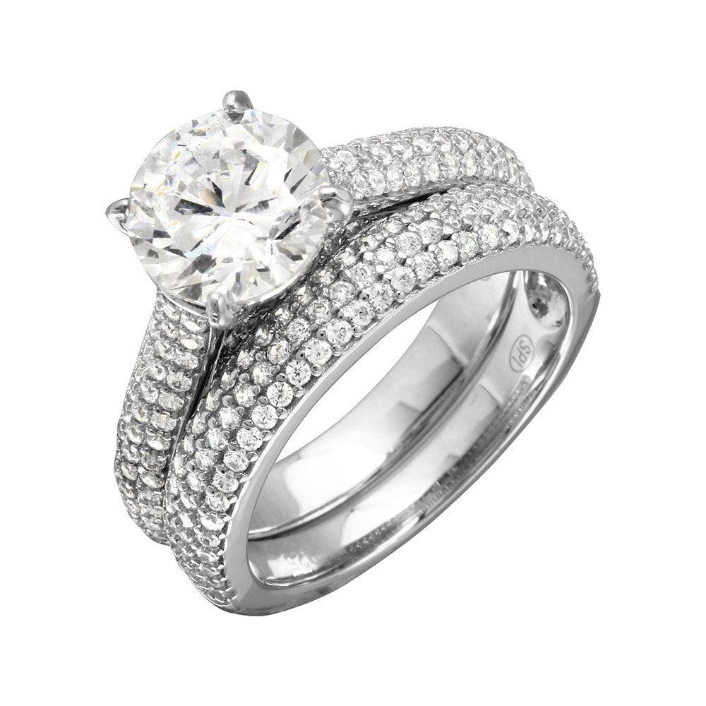 RHODIUM PLATED 925 STERLING SILVER BRIDAL SINGLE CENTER STONE RING: Rhodium Plated 925 Sterling Silver Bridal Single Center Stone Ring Metal: 32 Cubic Zirconia Stones Plating: Nickel Free Rhodium Plated Stone: Cubic Zirconia Stones Ring Size:: 5 US Accessories: None