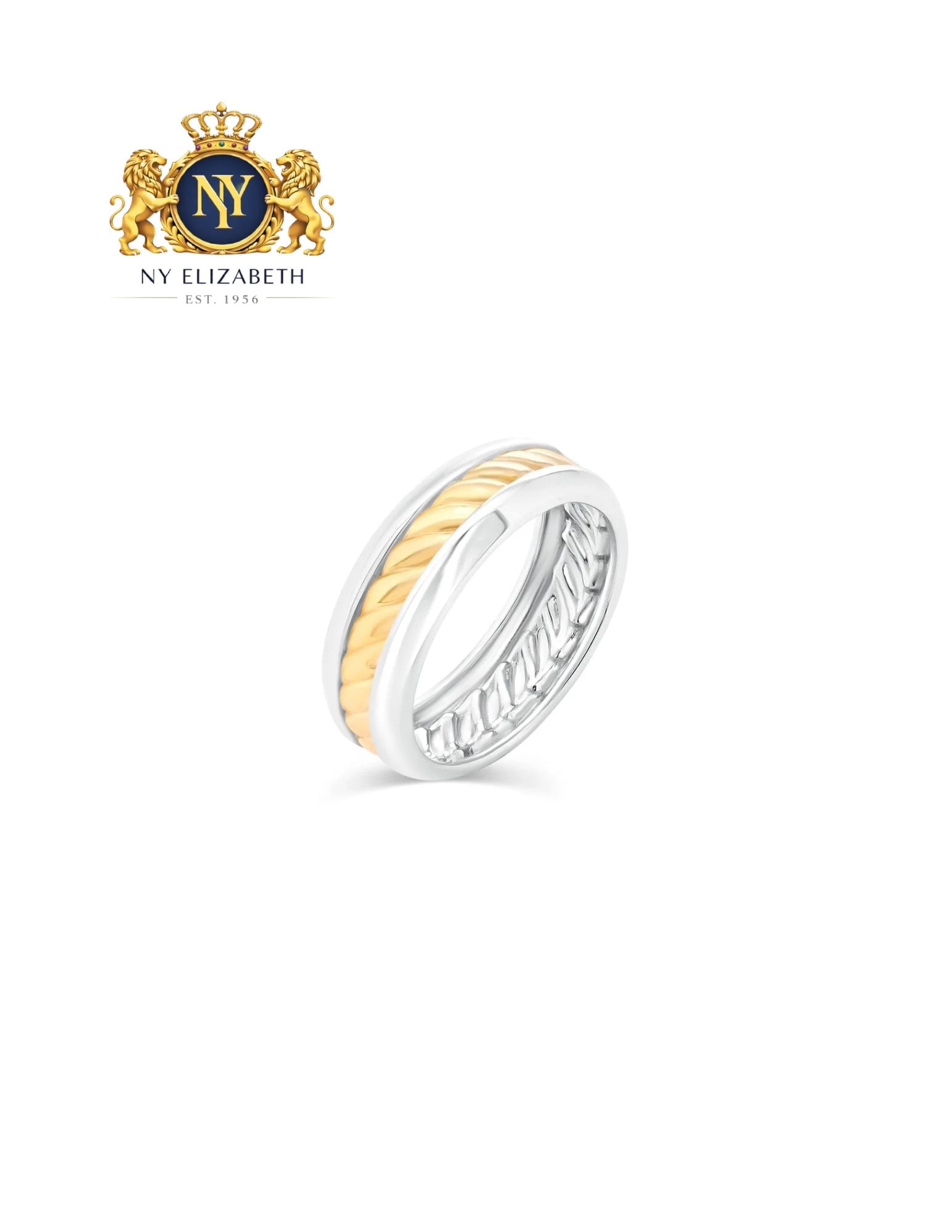 TWO-TONE PLATED 925 STERLING SILVER MEN'S RING: Two-Tone Plated 925 Sterling Silver Men's Ring Metal: 925 Sterling Silver Plating: Two-Tone Plated Ring Size:: 9 US Accessories: None Notice: When purchasing pre-owned goods, please refer to the photo