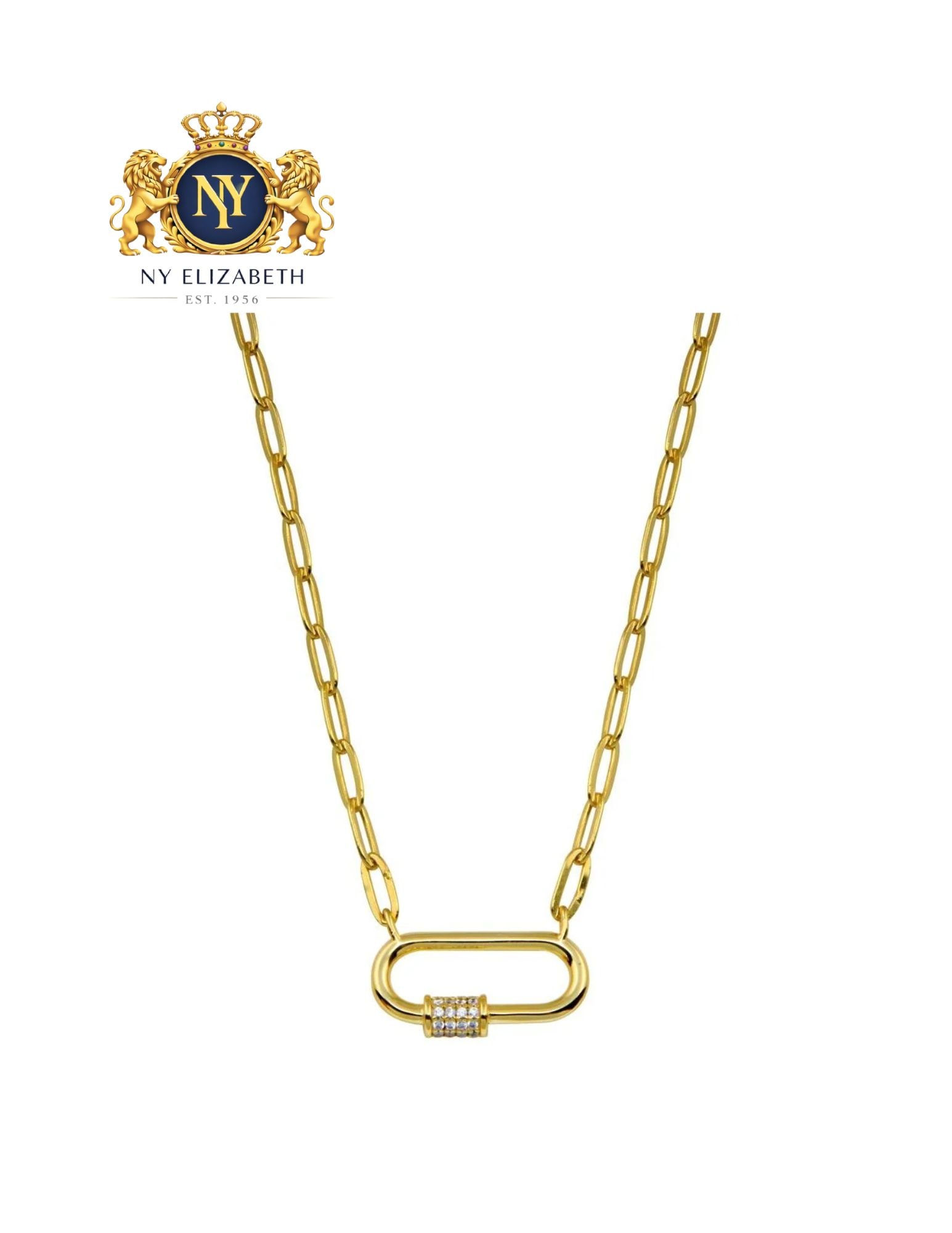 GOLD PLATED 925 STERLING SILVER OVAL NECKLACE: Gold Plated 925 Sterling Silver CZ Oval Necklace Metal: 925 Sterling Silver Plating: Gold Plated Stone: Clear CZ Dimensions: 20.3mm x 10.1mm Length: 16-18 inches Accessories: None Notice: