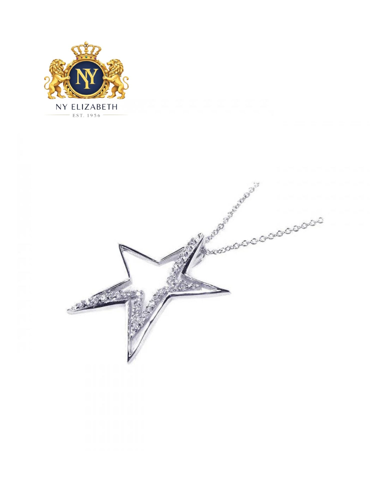 SILVER 925 CLEAR RHODIUM PLATED PENDANT NECKLACE: Silver 925 Clear CZ Rhodium Plated Pendant Necklace Metal: 925 Sterling Silver Plating: Nickel Free Rhodium Plated Stone: Cubic Zirconia Stones Dimensions: 38mm x 32mm Length: 16 + 2 inch Extension