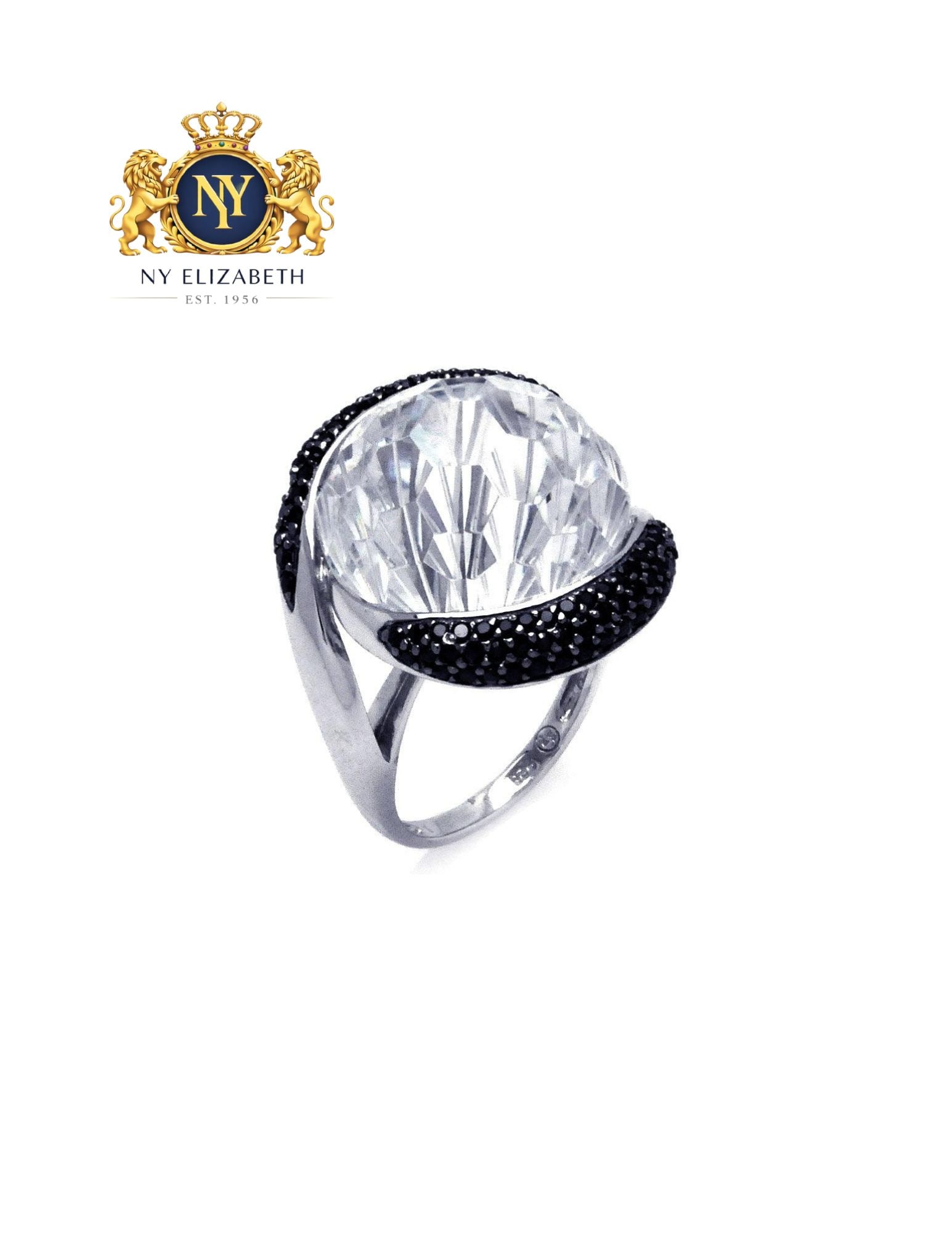 CLEARANCE-SILVER 925 RHODIUM AND BLACK RHODIUM PLATED RING: Clearance-Silver 925 Rhodium and Black Rhodium Plated CZ Ring Metal: 925 Sterling Silver Plating: Nickel Free Rhodium Plated Stone: Clear CZ Stones Ring Size:: 7 US Accessories: None Notice: When p