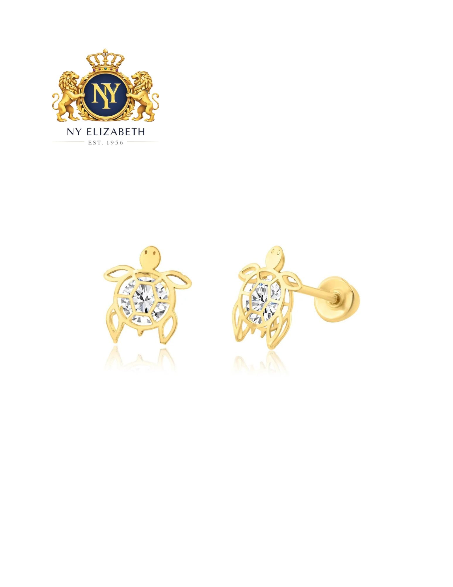 14 KARAT YELLOW GOLD SCREW BACK EARRING: 14 Karat Yellow Gold CZ Screw Back Earring Metal: 14 Karat Gold Dimensions: 5.3mm x 6mm Length: None Accessories: None Notice: When purchasing pre-owned goods, please refer to the photos of the items 