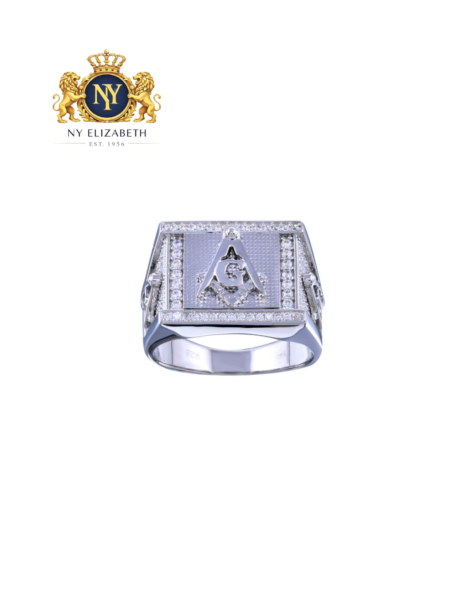 RHODIUM PLATED 925 STERLING SILVER MEN'S RING: Rhodium Plated 925 Sterling Silver Men's CZ Ring Metal: 925 Sterling Silver Plating: Nickel Free Rhodium Plated Stone: Cubic Zirconia Stones Ring Size:: 11 US Accessories: None Notice: When purchas