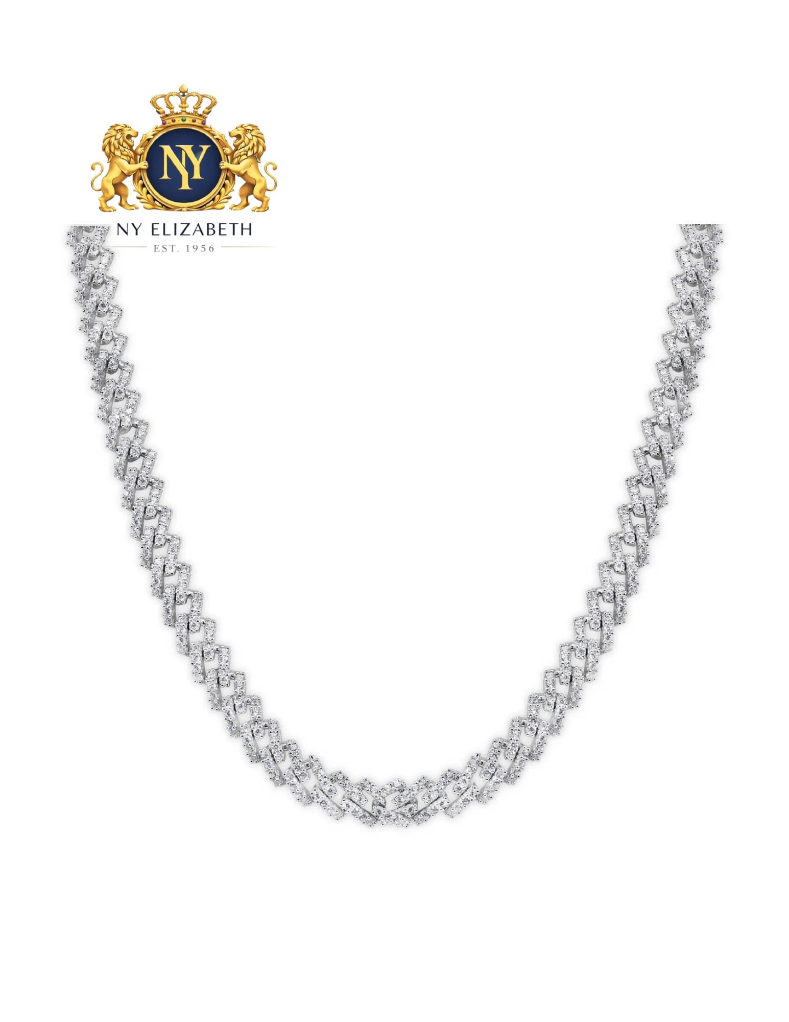 RHODIUM PLATED 925 STERLING SILVER CHAIN OR BRACELET: Rhodium Plated 925 Sterling Silver CZ Chain or Bracelet Metal: 925 Sterling Silver Plating: Nickel Free Rhodium Plated Stone: Clear CZ Weight: 23.1 grams Length: 16Inches Accessories: None