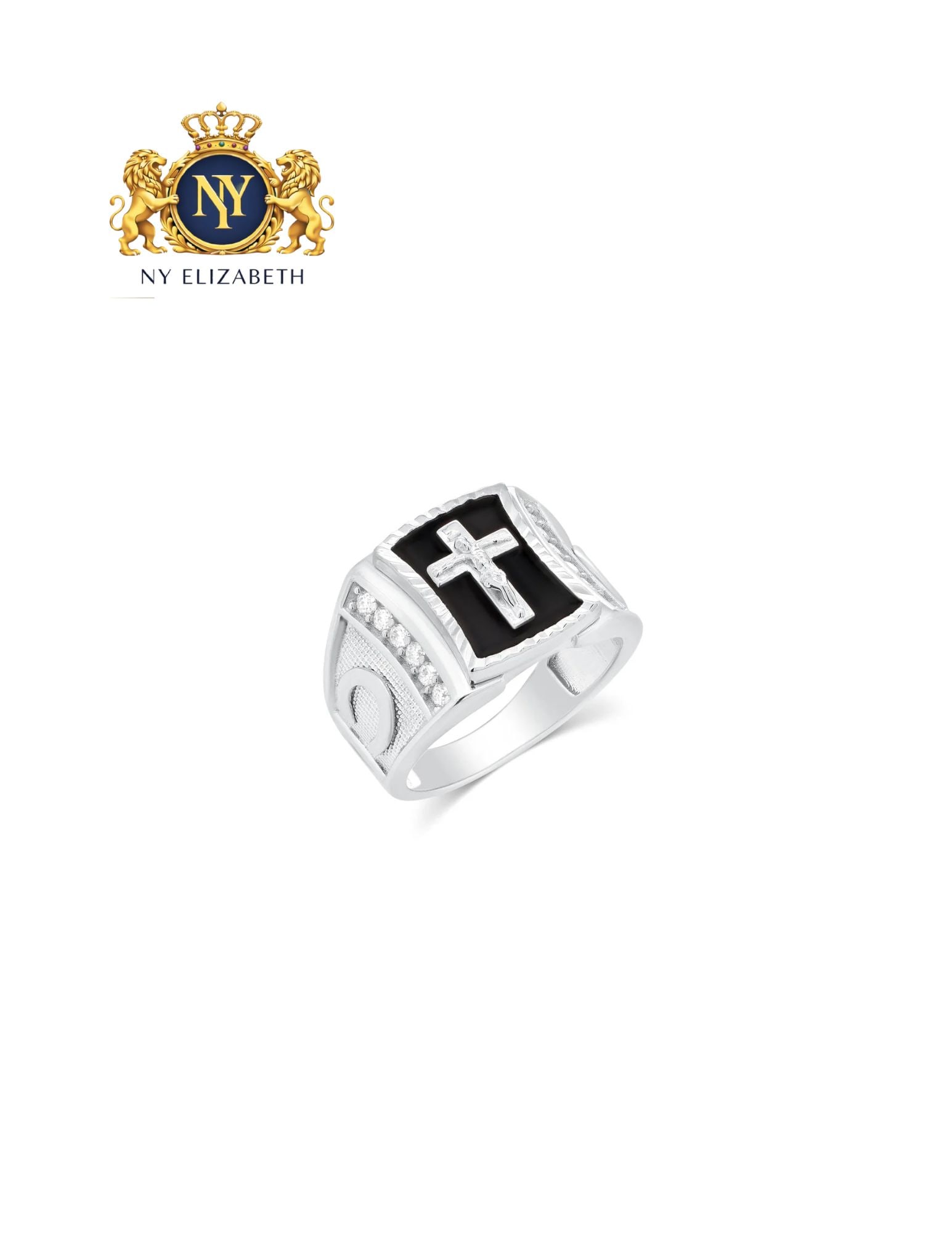 RHODIUM PLATED 925 STERLING SILVER MEN'S MOISSANITE ONYX RING: Rhodium Plated 925 Sterling Silver Men's Moissanite Onyx Ring Metal: 925 Sterling Silver Plating: Nickel Free Rhodium Plated Stone: Moissanite Stones Ring Size:: 11 US Accessories: None Notice: Whe