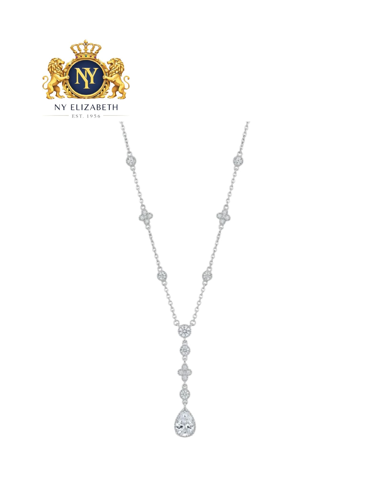 RHODIUM PLATED 925 STERLING SILVER BEZEL & TEARDROP NECKLACE: Rhodium Plated 925 Sterling Silver Bezel & Teardrop Necklace Metal: 925 Sterling Silver Plating: Nickel Free Rhodium Plated Stone: 28 Cubic Zirconia Stones Dimensions: 42mm x 8mm Length: 16 + 2 Inches
