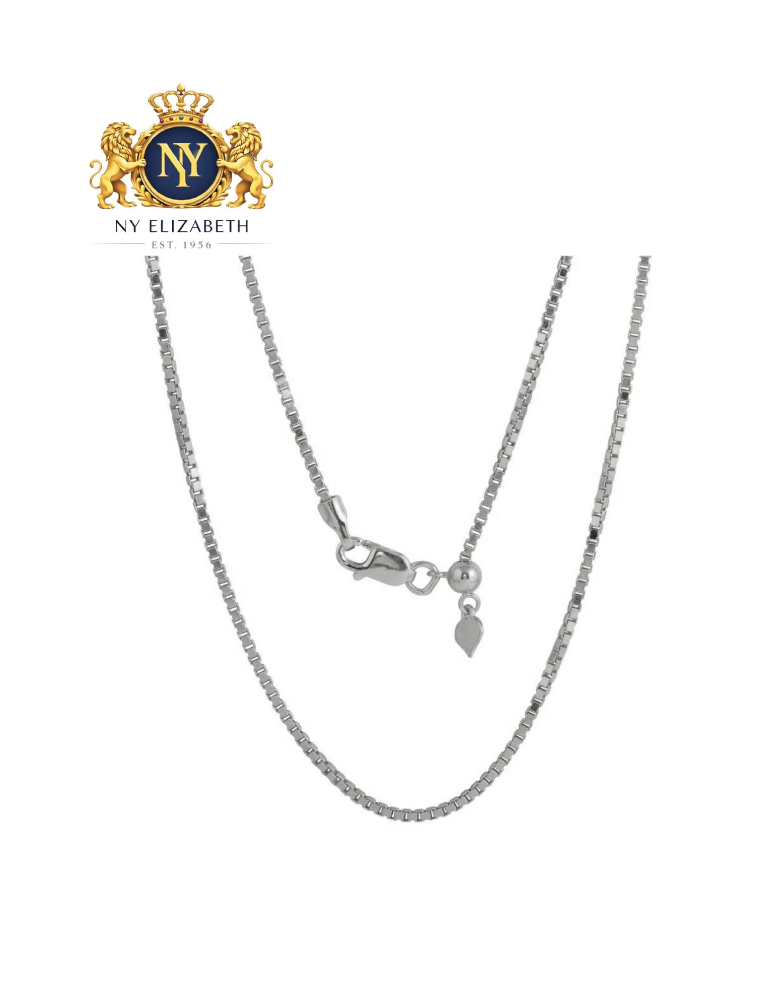 RHODIUM PLATED 925 STERLING SILVER ADJUSTABLE CHAIN WITH HANGING HEART: Rhodium Plated 925 Sterling Silver Adjustable Chain with Hanging Heart Metal: 925 Sterling Silver Plating: Nickel Free Rhodium Plated Dimensions: Bead: 4mm Length: 24Inches Adjustable Accessories: