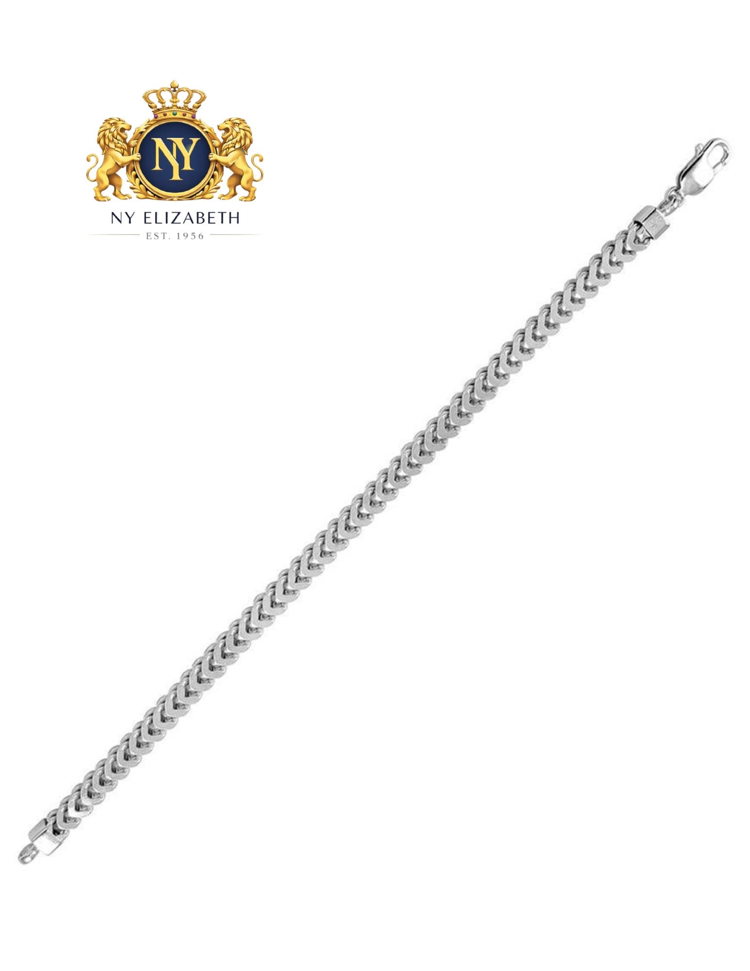 RHODIUM PLATED 925 STERLING SILVER FRANCO BRACELET: Rhodium Plated 925 Sterling Silver Franco Bracelet Metal: 925 Sterling Silver Plating: Rhodium Plated Weight: 9.9 grams Length: 8Inches Accessories: None Notice: When purchasing pre-owned goods,