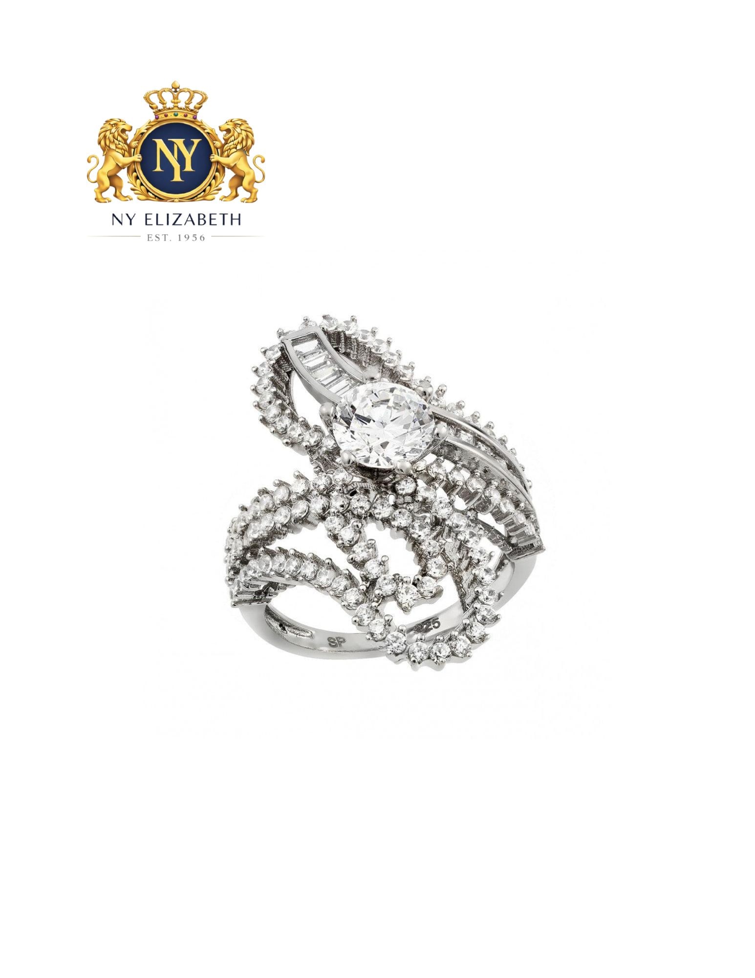 SILVER 925 RHODIUM PLATED CLEAR BAGUETTE ROUND CENTER WRAP RING: Silver 925 Rhodium Plated Clear Baguette Round Center CZ Wrap Ring Metal: 925 Sterling Silver Plating: Nickel Free Rhodium Plated Stone: baguette and CZ stone Ring Size:: 5 US Accessories: None