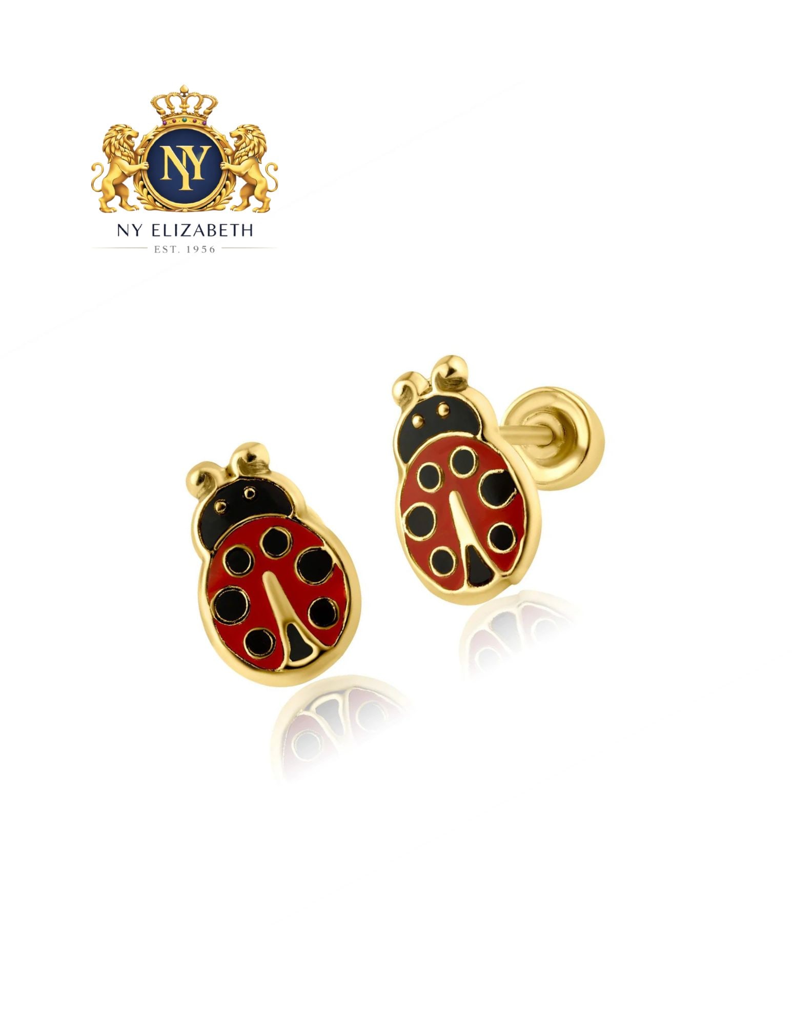 14 KARAT YELLOW GOLD LADY BUG SCREW BACK EARRING: 14 Karat Yellow Gold Lady Bug Screw Back Earring Metal: 14 Karat Gold Dimensions: 5mm x 7mm Length: None Accessories: None Notice: When purchasing pre-owned goods, please refer to the photos of the it